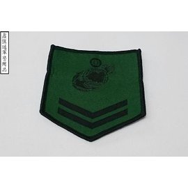 海陸綠底黑字臂章- 一兵